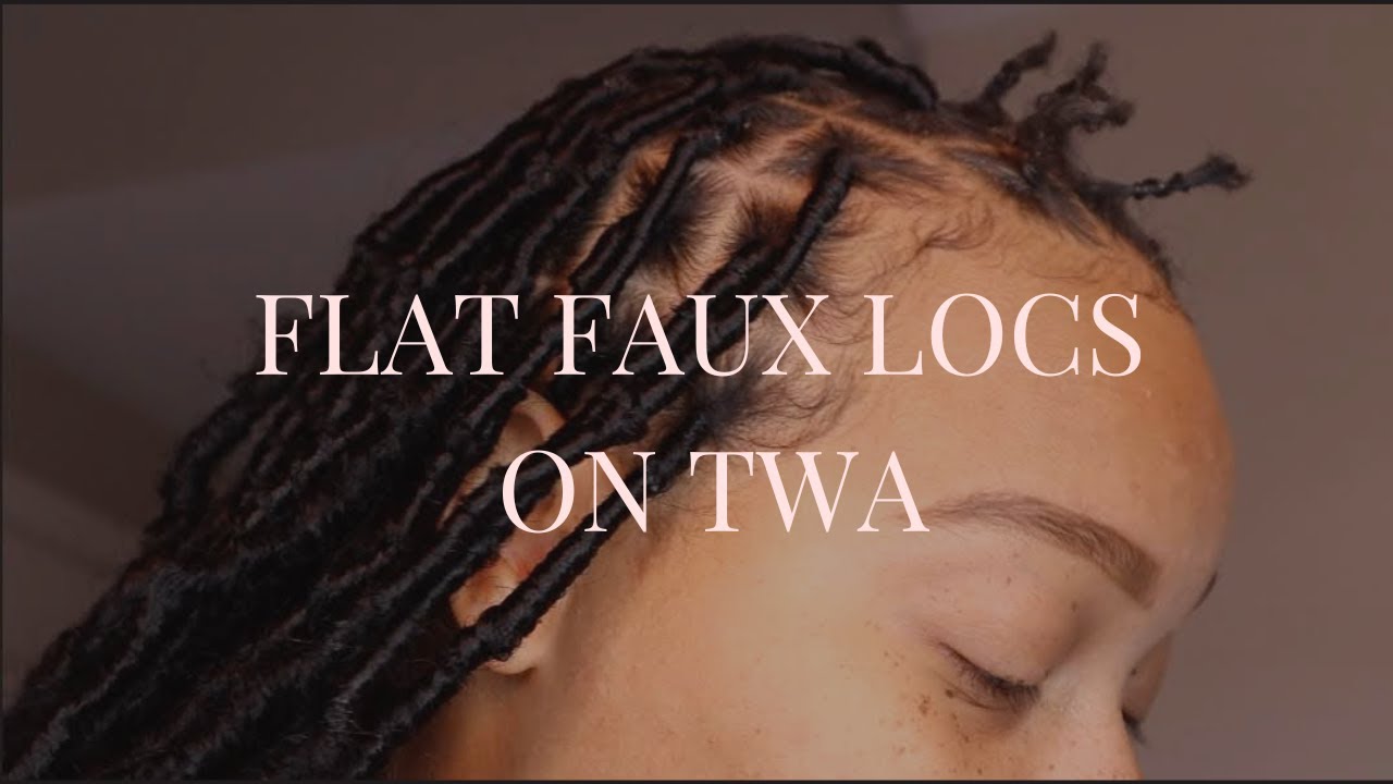 How To Do Flat Faux Locs on TWA |Rubber Band Method | Beginner Friendly Faux Locs