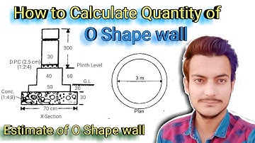How to Calculate Quantity of O Shape Wall | Estimate of O Shape wall in Urdu/Hindi