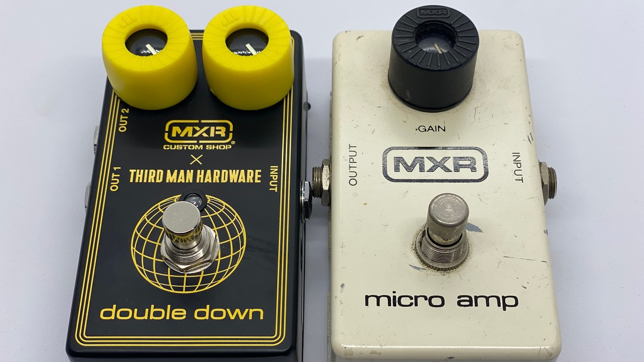 MXR - CSP042 DOUBLE DOWN PEDAL VS Micro Amp(1980) - YouTube