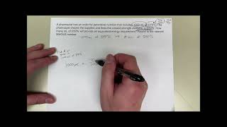 Naplex Calculation (level difficulty: easy)  - D50% to D70%