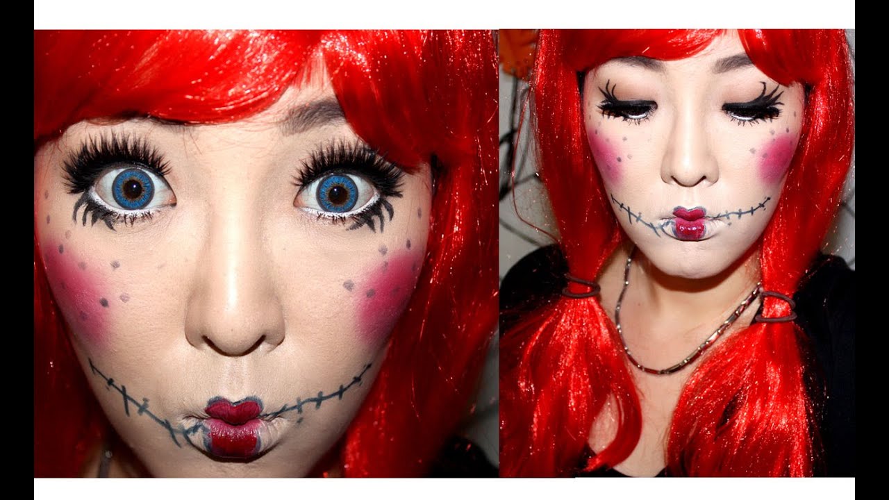 Cute Rag Doll Halloween Makeup Tutorial