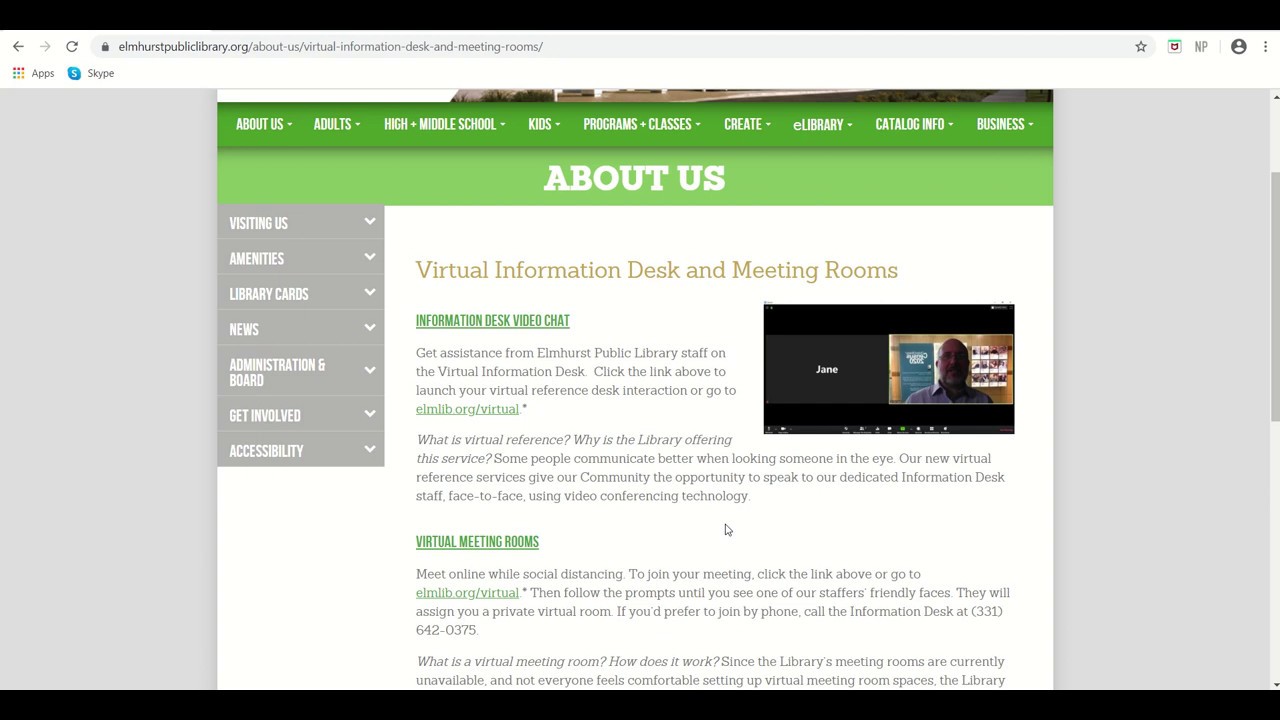 Video Instruction for VideoChat/Virtual Meeting Rooms