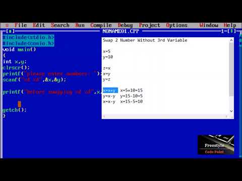 HOW TO CREATE SWAPPING TWO NUMBERS WITHOUT USING THIRD VARIABLE IN C [HINDI]