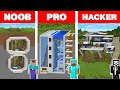 Minecraft NOOB vs PRO vs HACKER: MOUNTAIN MODERN HOUSE BUILD CHALLENGE / Animation