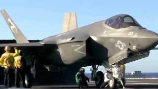 Испытательные взлет и посадка F-35C на авианосце &quot;Нимиц&quot; (CVN 68)