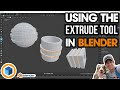 Getting Started with the EXTRUDE TOOL in Blender!