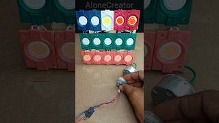 I Used a Mini DC Motor to Power 12V LED Lights | #tech #ScienceProject #MiniGenerator
