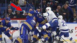 Buffalo Sabres vs Tampa Bay Lightning First Period Fights & Scrums | 2026 NHL Highlights
