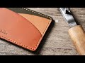 Making a handmade card holder shaped like hills  leather craft