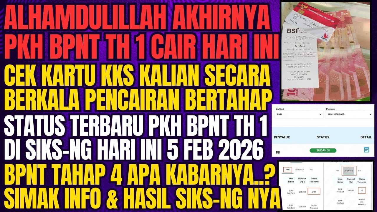 AKHIRNYA PKH BPNT TH 1CAIR HARI INI, CEK KKS NYA PENCAIRAN MASIH BERTAHAP