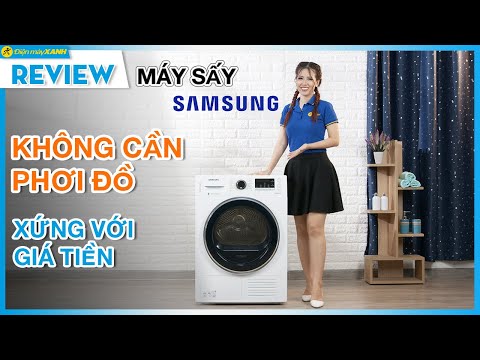 Máy sấy Samsung: không cần phơi đồ, có thể sấy giày (DV90M5200QW) • Điện máy XANH
