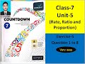 Class 7 Math Exercise 5 Question 1 To 8 New Countdown Third Edition Book 7 Exercise 5 Rate Ratio 