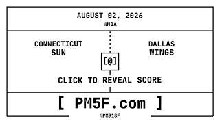 Connecticut Sun [CON] @ Dallas Wings [DAL] | WNBA Final Box Score | AUGUST 02, 2026