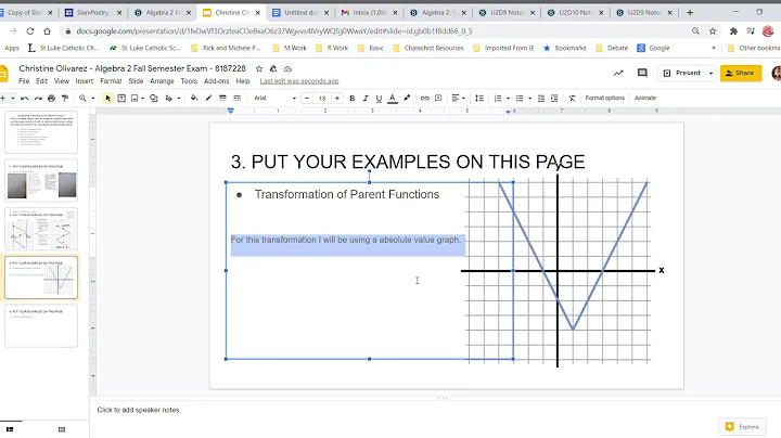 Christine Olivarez   Algebra 2 Fall Semester Exam ...