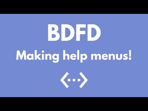 How To BDFD | Making select menus for ONE user! | #1