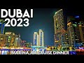 DUBAI Marina, JBR |4K| Dubai Marina JBR Cruise Dinner  🛳 2023 🇦🇪