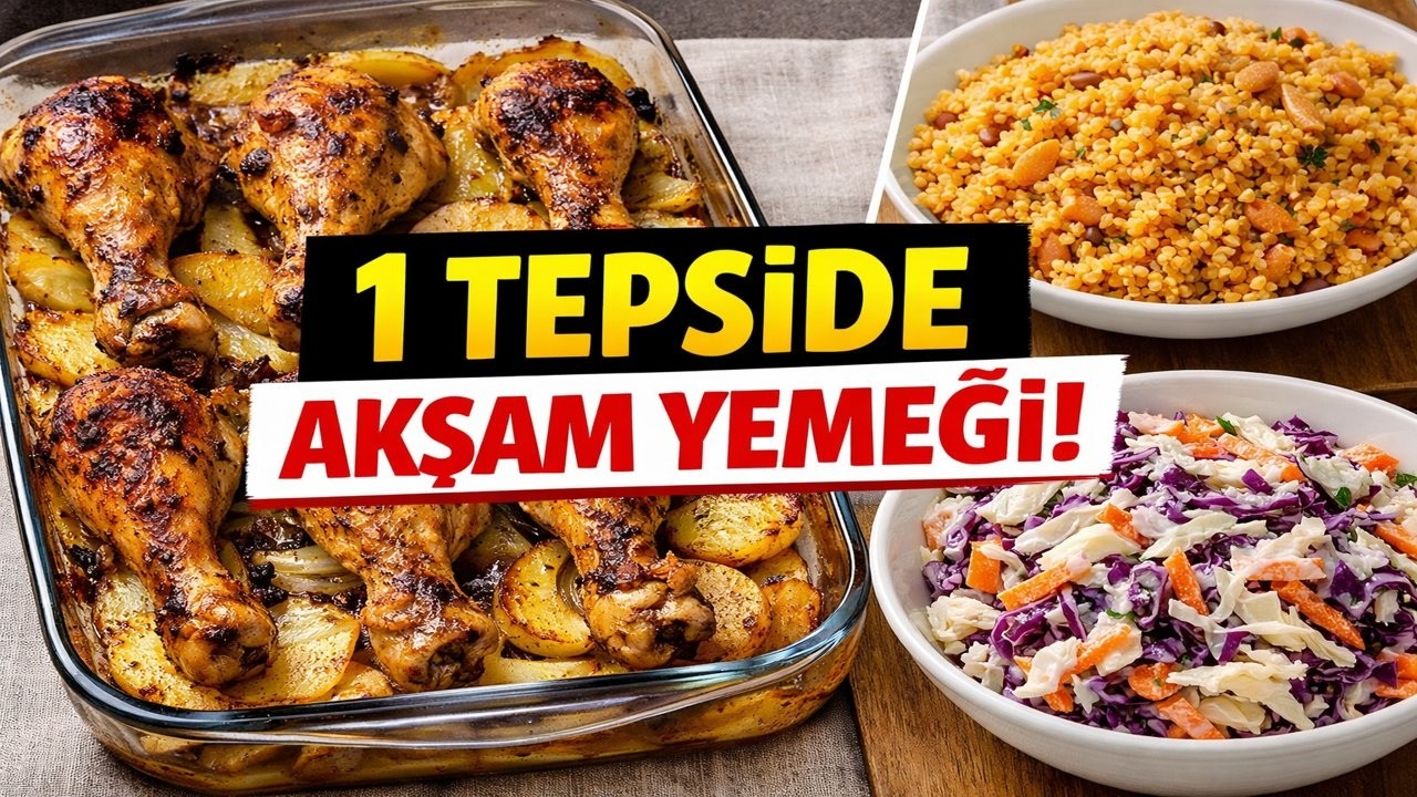 Hiç Yemek Bilmeyen Bile Yapabilir! | Fırında Tavuk + Bulgur Pilavı + Pratik Salata Hiç Yemek Bilmeyen Bile Yapabilir! | Fırında Tavuk + Bulgur Pilavı + Pratik Salata