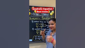 Quadratic Equations 2 Secs Tricks For All Bank Exams || #shorts