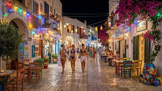 Corfu island Night Walk 🇬🇷🌙 4K HDR | Best Streets, Restaurants & Atmosphere