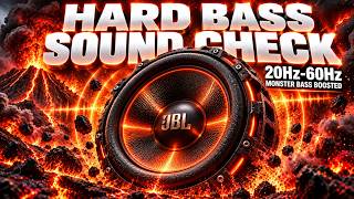 HARD BASS SOUND CHECK: 20-60Hz Deep House Bass Test & Monster Bass Boosted for Subwoofer Speaker 🔊