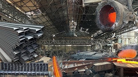 Why H-Beams Are Stronger: Complete Heavy-Duty Steel Rolling Process | Amazing manufacturing process 