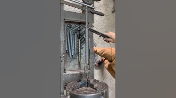 Making a Simple Iron Window Spring on Lathe Machine | Handcrafted Metal Work #youtubeshorts