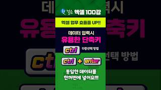 #MS엑셀 데이터 입력할 때 유용한 단축키 4