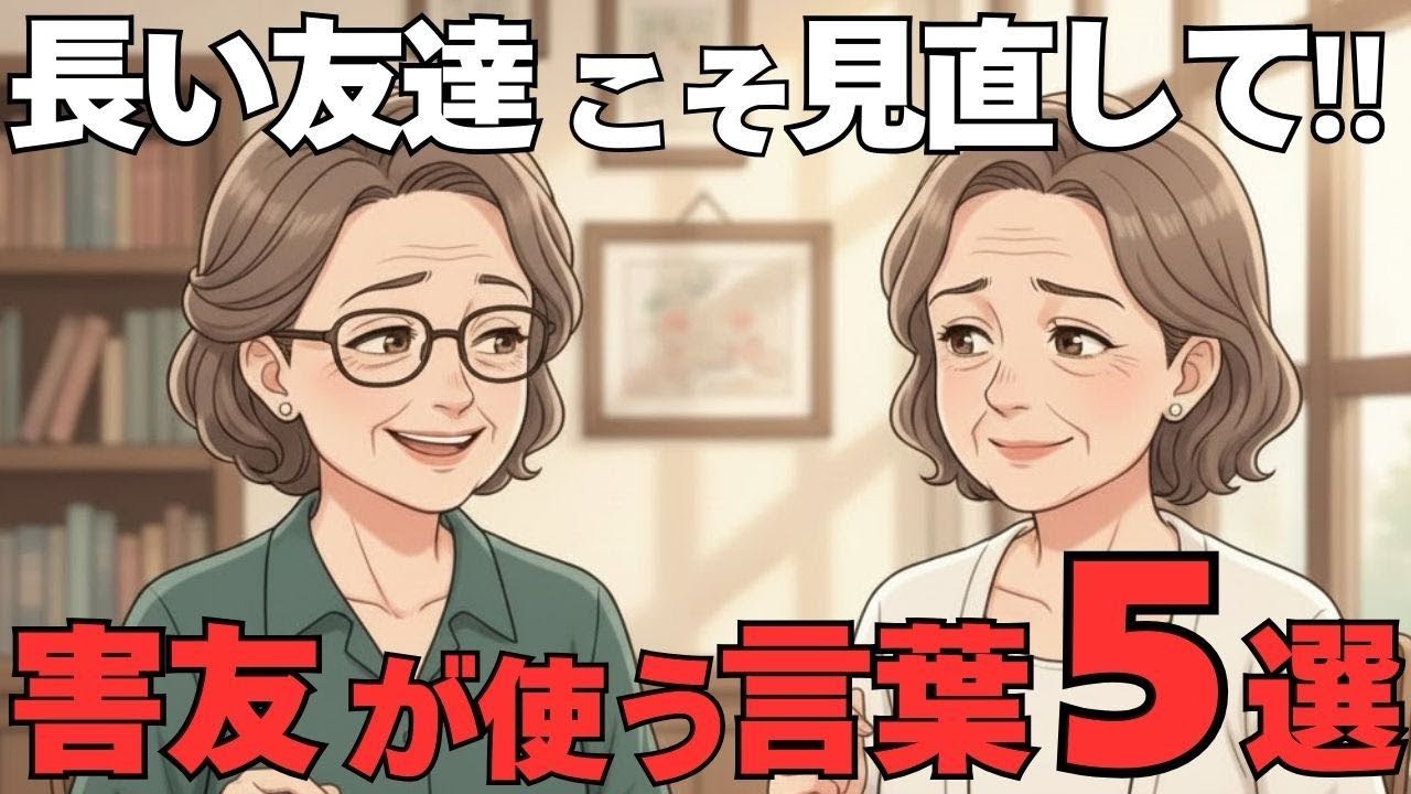 【シニアの友人関係】縁を切るべき「有害な友人」が使う言葉5選【シニア雑学】
