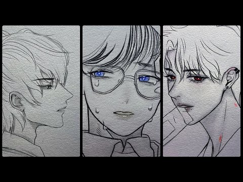 Hướng dẫn vẽ anime boy buồn | how to draw anime boy sad