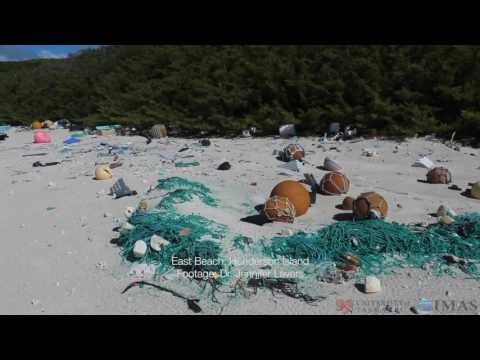 Plastaj portiloj unu el la plej malproksimaj insuloj de la mondo - Henderson Island