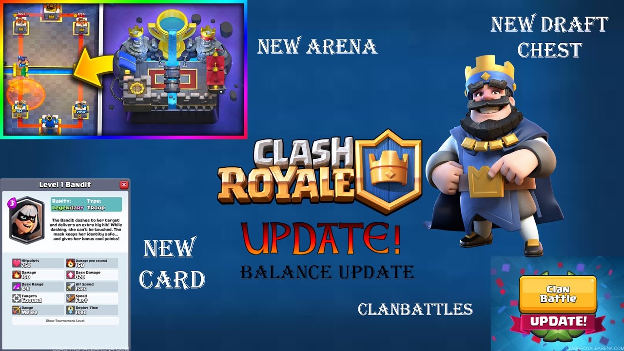 Clash Royale - March Update - New arena, cards, clan battles!