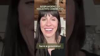 Responding to negative comments
