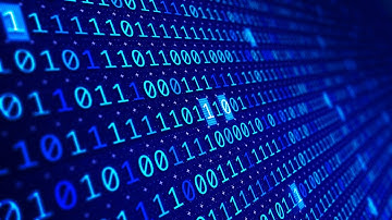 4K Closeup Futuristic Display of Binary Code 1