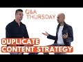 SEO Hack: Duplicate Content Strategy