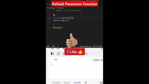 Default parameter function javascript | javascript interview question #shorts #javascript #short