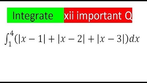 Definite integral ncert miscellaneous class 12 question number 33 imp for board exam