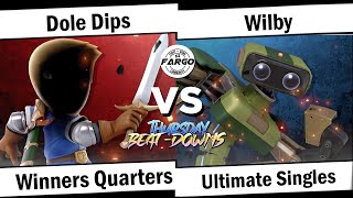 TBD 27 Winners Quarters - Dole Dips (Mii Swordfighter) Vs. Wilby (R.O.B./Dark Samus)