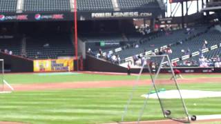 Arizona D-Backs take Batting Practice at Citi Field: April 24th, 2011
