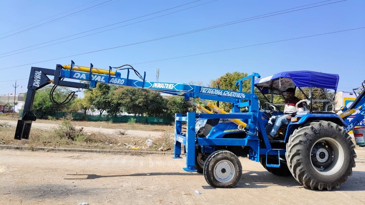 POLE HYDRA CRANE WITH POST HOLE DIGGER M.6260791024 9827567066 BY DAYAL AGRO INDUSTRY VIDISHA(M.p)