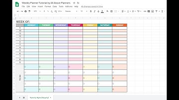 How to make a weekly planner printable using Google Sheets (free online tool)