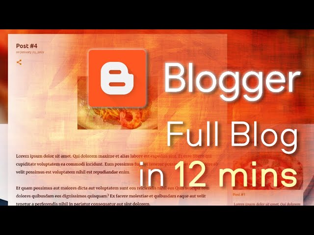 Blogger - Tutorial for Beginners in 12 MINUTES! [ 2021 Updated ] - YouTube