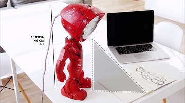 The Lampster - superhero robot lamp for your desk