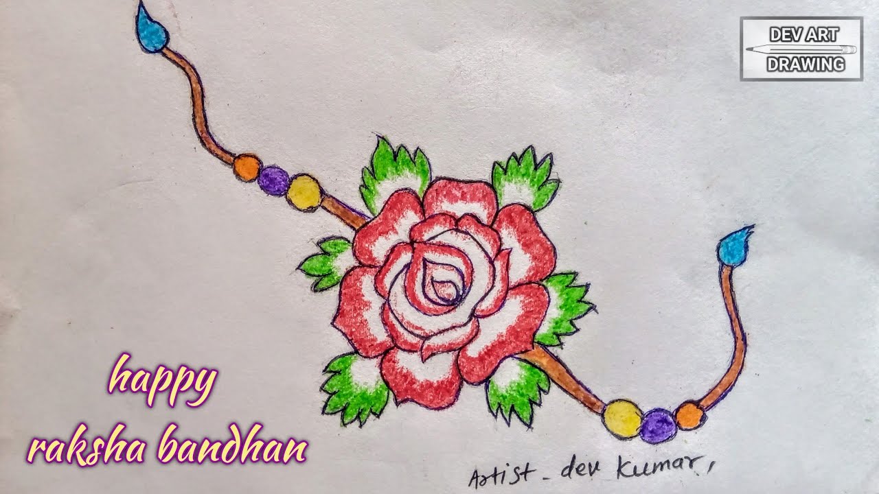 raksha bandhan 2020 rakhi drawing with wax crayons step by step ...
