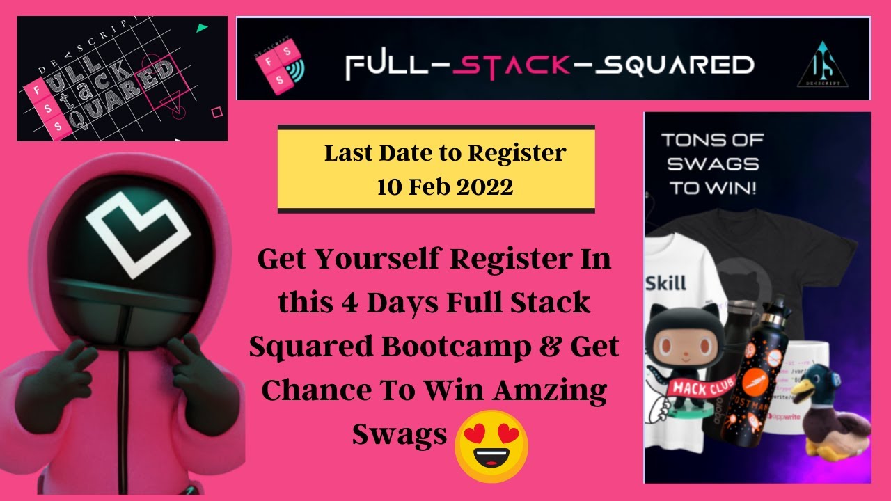 Full Stack Squared Conference | Get Chance Win Amazing Free Swags From ...