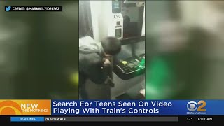 Video: Teens Break Into Subway Train's Rear Car, Blow Horn, Mess With Controls