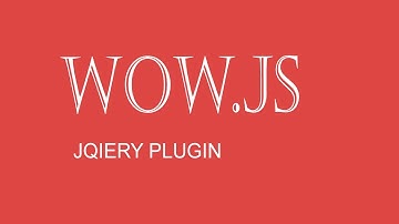 Animation Effect on Our Website || with jQuery plugin || wow.js