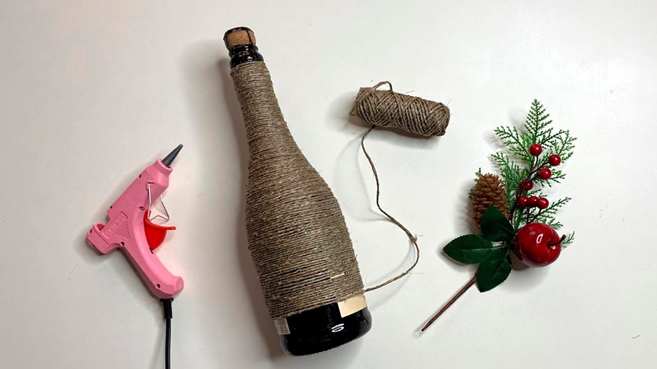 DECORATION OF A BOTTLE OF CHAMPAGNE in 10 minutes Gifts for the New