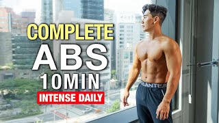 (Must Do Everyday) 10m Complete Abs Home Workout | 하루 10분! 누워서 하는 초간단 복근 운동 (11자 만들기)