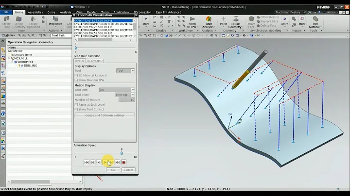 NX CAM Basic : How to Drill Normal to Curved Surface