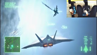 Fb22 Strike Raptor - Ace Combat 7 Logitech X56 Hotas 4K Gameplay